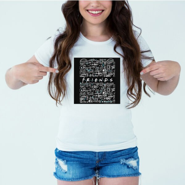 Designer Printed T-Shirt :: Design type - Friends - Cloth type : Polyester
