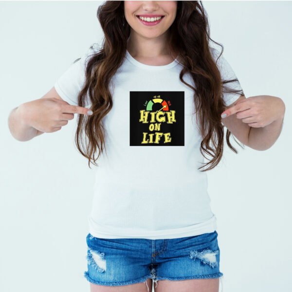 Designer Printed T-Shirt :: Design type - High On Life - Cloth type : Polyester