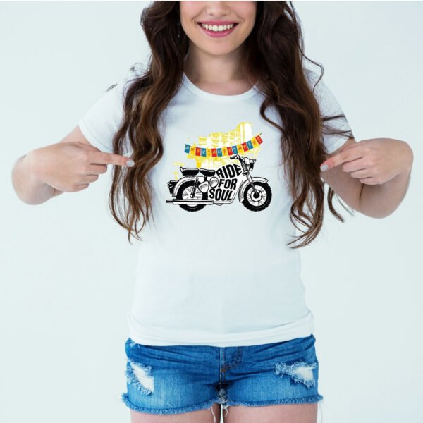 Designer Printed T-Shirt :: Design type - Ride For Soul - Cloth type : Cotton