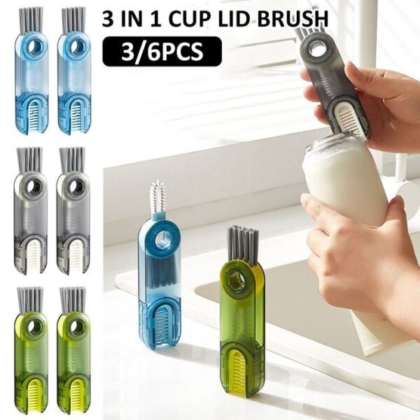 Mini 3in1 Bottel Cleaning Brush.(BOX PAKING)