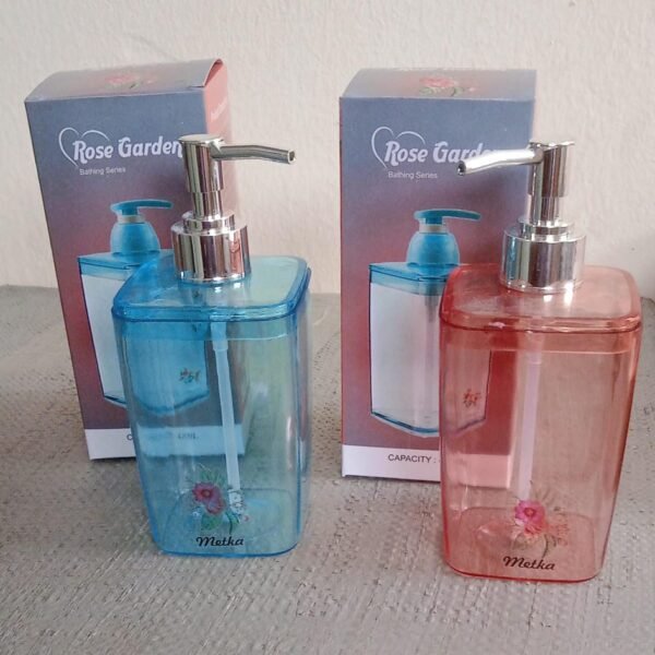 ROSE GARDEN SOAP DISPENSER (TRANSPARENT CRYSTAL COLOUR)