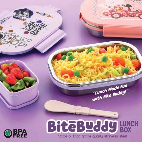 Printed Bite Buddy Stainless Steel Lunch Box