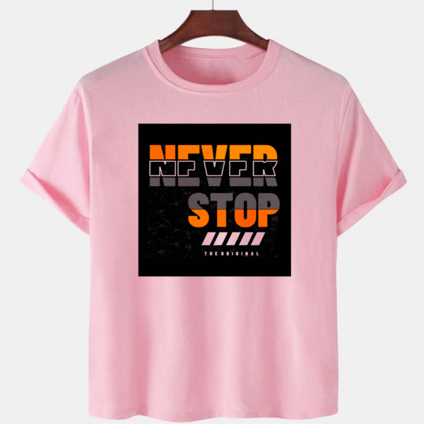 Pink Unisex Cotton Premium Quality Designer Printed T-Shirt