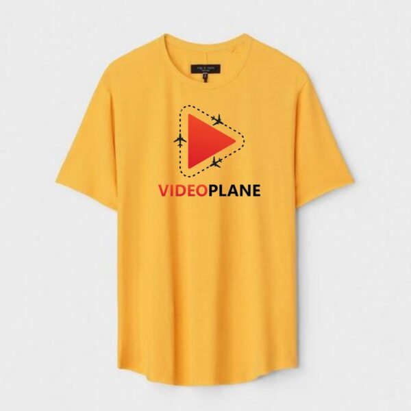 Yellow Unisex DOT KNIT Regular Fit Printed Round Neck T-Shirt