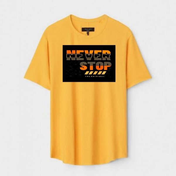 Yellow Unisex Cotton Regular Fit Printed Round Neck T-Shirt