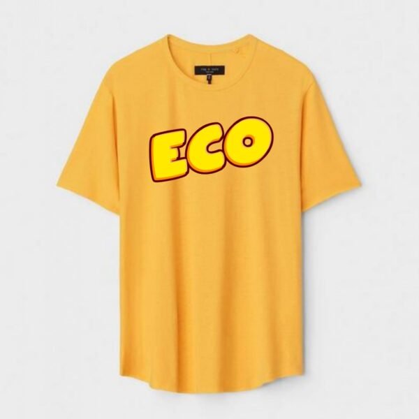 Yellow Unisex Polyster Regular Fit Printed Round Neck T-Shirt