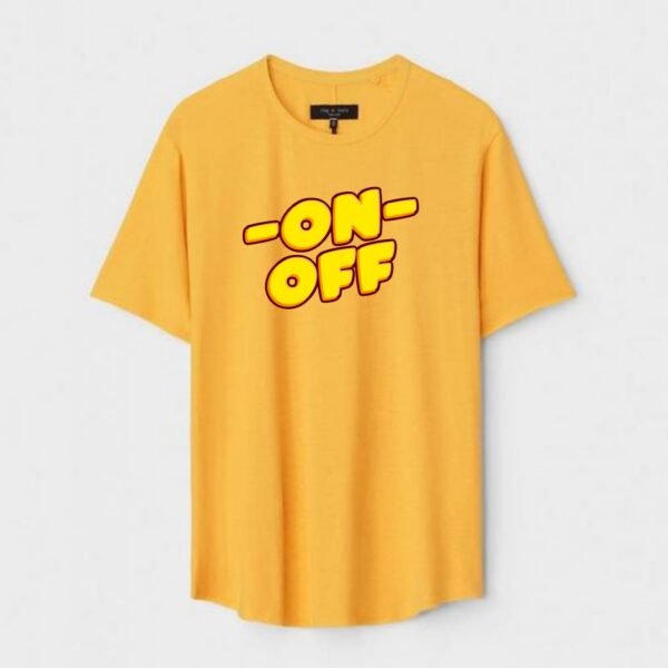 Yellow Unisex Cotton Regular Fit Printed Round Neck T-Shirt