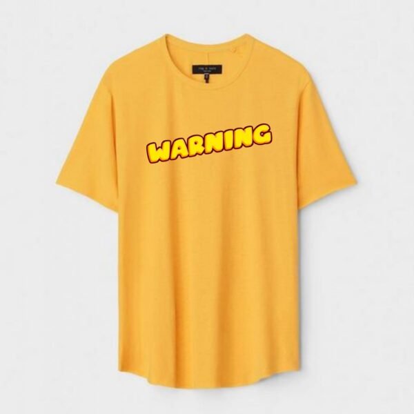 Yellow Unisex Cotton Regular Fit Printed Round Neck T-Shirt