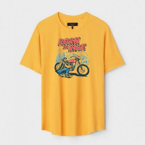 Yellow Unisex Polyster Regular Fit Printed Round Neck T-Shirt