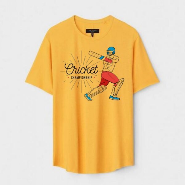 Yellow Unisex Cotton Regular Fit Printed Round Neck T-Shirt