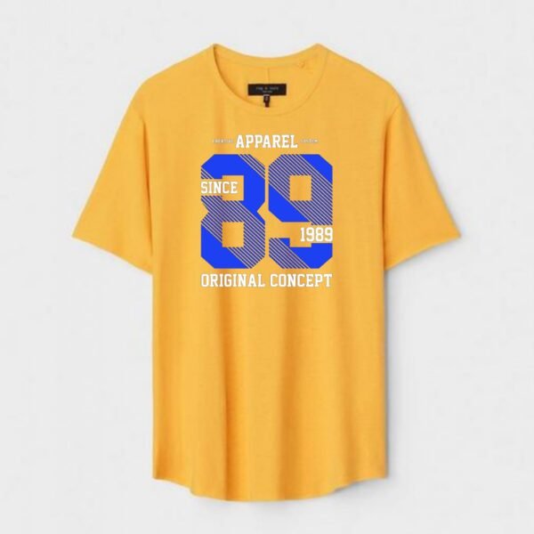 Yellow Unisex Polyster Regular Fit Printed Round Neck T-Shirt