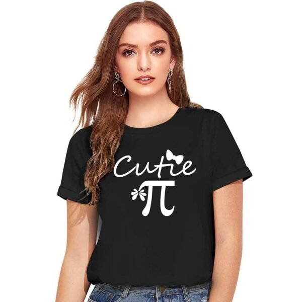 Cotton Regular Fit Printed Round Neck T-Shirt For Women