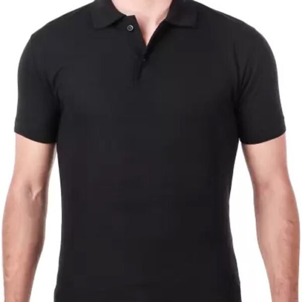 One-H Men's Polo Neck Short Sleeve Casual Tshirt Black color (Pack of 1)