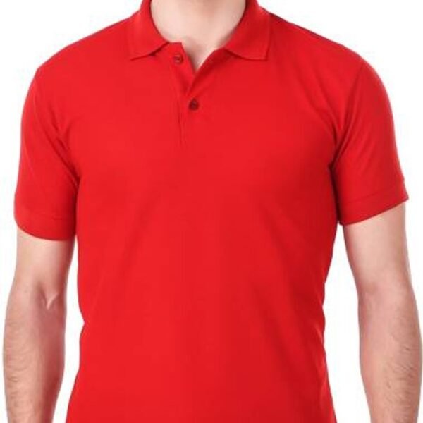 One-H Men's Polo Neck Short Sleeve Casual Tshirt Red color (Pack of 1)